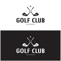 le golf Balle logo, le golf conception bâton logo, logo pour professionnel le golf équipe, le golf club, tournoi, le golf boutique entreprise, le golf cours, un événement vecteur