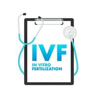 dans vitro fertilisation. ivf traitement. vecteur illustration