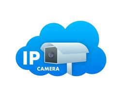 ip caméra dans plat style. 3d vecteur icône. en ligne social réseau. vecteur logo.