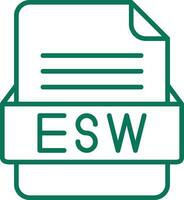 esw fichier format vecteur icône