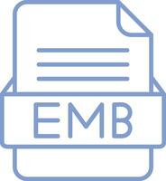 emb fichier format vecteur icône