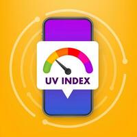 uv indice niveau Soleil. Nombres solaire protection. vecteur illustration