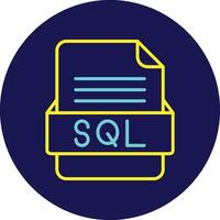 sql fichier format vecteur icône