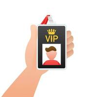 VIP club cartes, membres seulement or ruban, étiqueter. or et luxe, adhésion icône, exclusif et priorité. vecteur