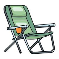 camping chaise clipart vecteur illustration