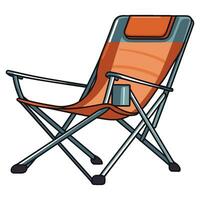 camping chaise clipart vecteur illustration