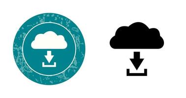 téléchargement unique à partir de l'icône de vecteur de nuage