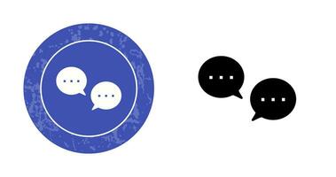 icône de vecteur de bulles de conversation unique