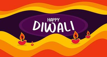 joyeux fond de festival de diwali. conception de fond diwali pour bannière, affiche, flyer, bannière de site Web, vecteur