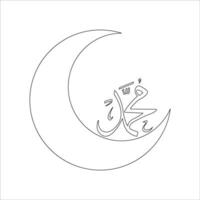 prophète Mohammed calligraphie, icône ellements illustration vecteur