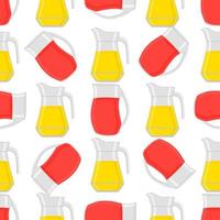 illustration sur le thème grande limonade colorée dans une cruche en verre vecteur