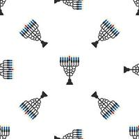 illustration sur le thème grand motif coloré menorah vecteur