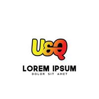 uq initiale logo conception vecteur