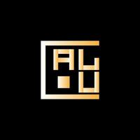 alu lettre logo vecteur conception, alu Facile et moderne logo. alu luxueux alphabet conception