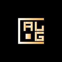 alg lettre logo vecteur conception, alg Facile et moderne logo. alg luxueux alphabet conception