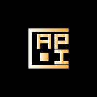 api lettre logo vecteur conception, api Facile et moderne logo. api luxueux alphabet conception