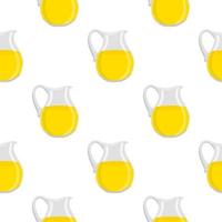 illustration sur le thème grande limonade colorée dans une cruche en verre vecteur