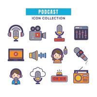 podcasts sur les équipements audio vecteur