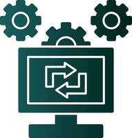 Logiciel configuration vecteur icône conception