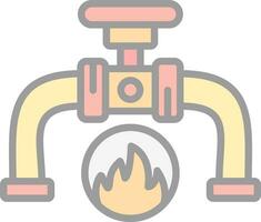 conception d'icône de vecteur de gaz