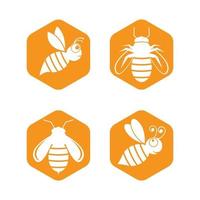 images de logo d'abeille vecteur