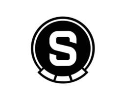 Sparte Prague logo club symbole noir tchèque république ligue Football abstrait conception vecteur illustration