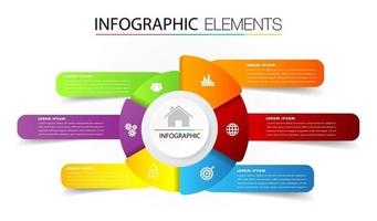 modèle de zone de texte moderne, bannière d'infographie vecteur