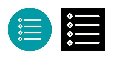 icône de vecteur de liste numérotée unique