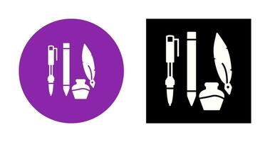 icône de vecteur de matériel d'écriture unique