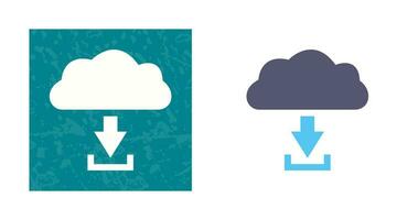 téléchargement unique à partir de l'icône de vecteur de nuage