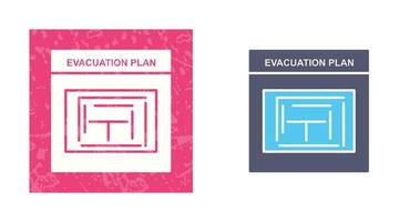 icône de vecteur de plan d'évacuation