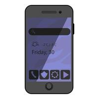 image vectorielle d'un mobile. écran d'accueil smartphone vecteur