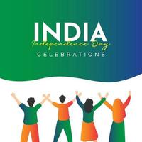 modèle de bannière de la fête de l'indépendance de l'inde. vecteur