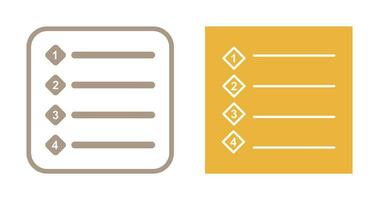 icône de vecteur de liste numérotée unique
