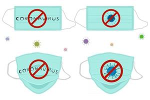 différent des masques respiratoires pour la prévention du coronavirus vecteur