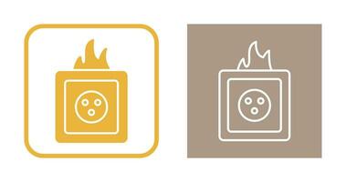 feu unique dans l'icône de vecteur de douille