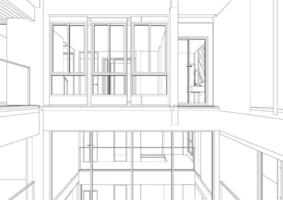 3d illustration du projet de construction vecteur