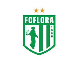 flore Tallinn club logo symbole Estonie ligue Football abstrait conception vecteur illustration