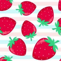 fraise et rayures motif éhonté vector illustration