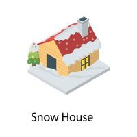 concepts de maison de neige vecteur