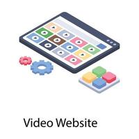 concepts de site Web vidéo vecteur