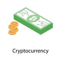 concepts de crypto-monnaie tendance vecteur