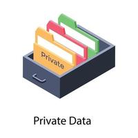 notions de données privées vecteur
