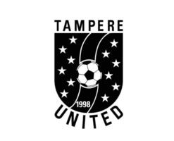 falsification uni club symbole logo noir Finlande ligue Football abstrait conception vecteur illustration