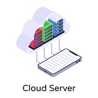 serveur cloud internet vecteur