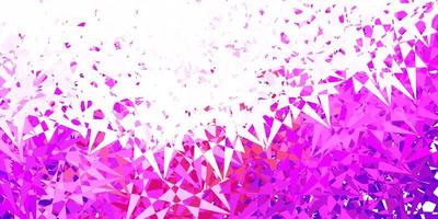 toile de fond de vecteur violet foncé, rose avec des triangles, des lignes.