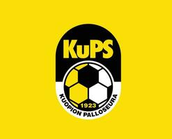 kuopion palloseura club logo symbole Finlande ligue Football abstrait conception vecteur illustration avec Jaune Contexte