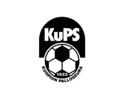 kuopion palloseura club logo symbole noir Finlande ligue Football abstrait conception vecteur illustration