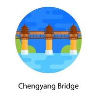 viaduc du pont de chengyang vecteur