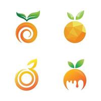 illustration d'icône de vecteur de conception de logo orange